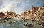 Francesco Guardi Three Arched Bridge at Cannaregio oil painting on canvas